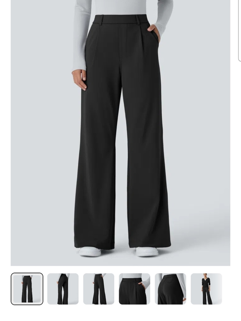 HALARA Flex DayStretch Black Boot Cut Wide-Leg Trousers Petite Small